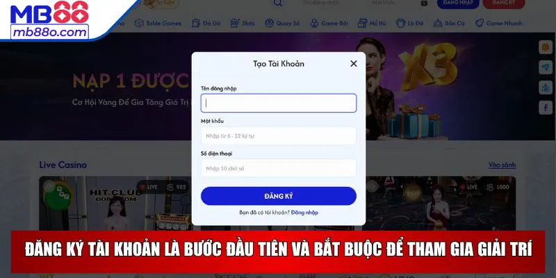 đăng ký tài khoản trong 1 nốt nhạc